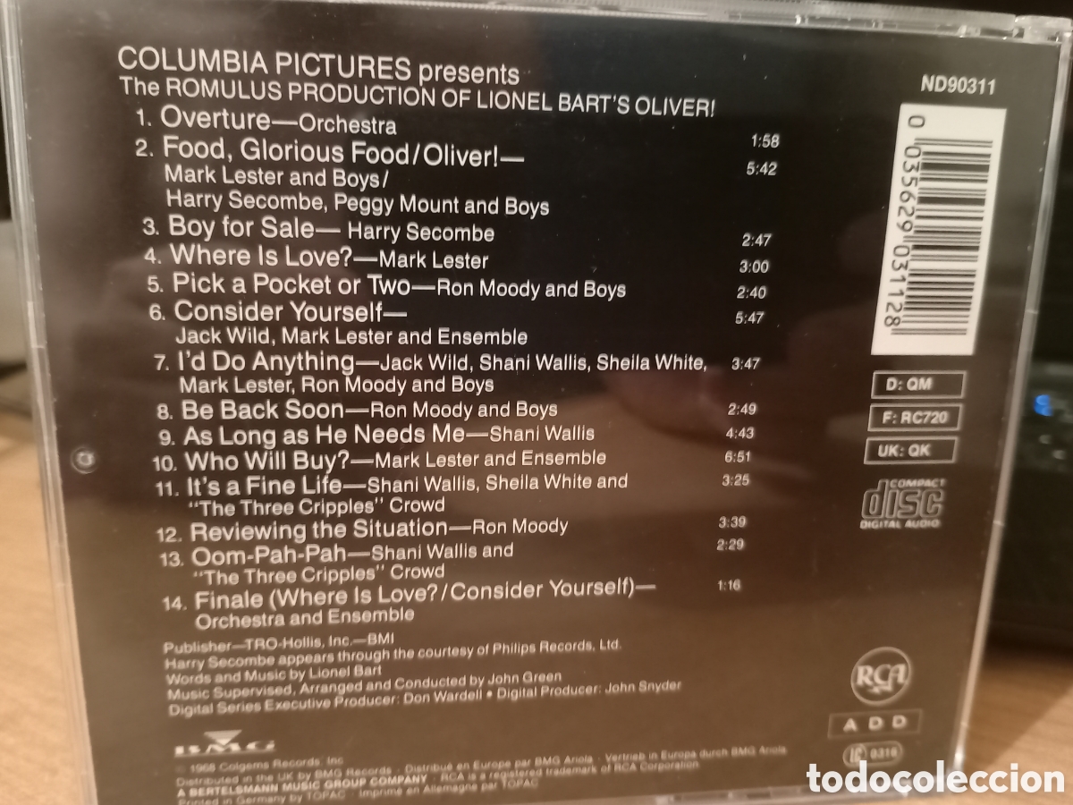 CDs de m&uacute;sica: CD SOUNDTRACK: OLIVER - Foto 3