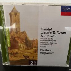 CDs de Música: HÄNDEL - SIMON PRESTON, CHRISTOPHER HOGWOOD - UTRECHT TE DEUM & JUBILATE (2XCD, ALBUM)