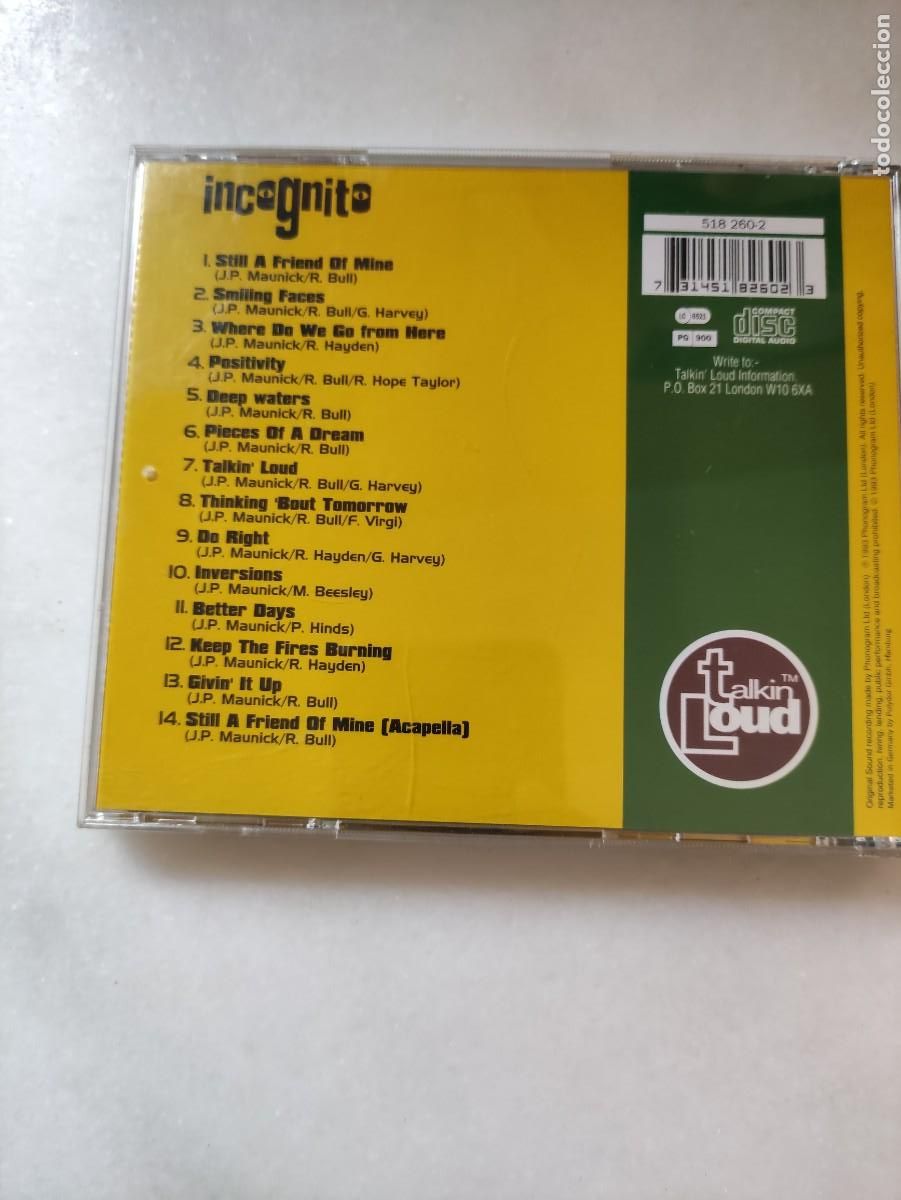 CDs de m&uacute;sica: INCOGNITO. POSITIVITY - Foto 2