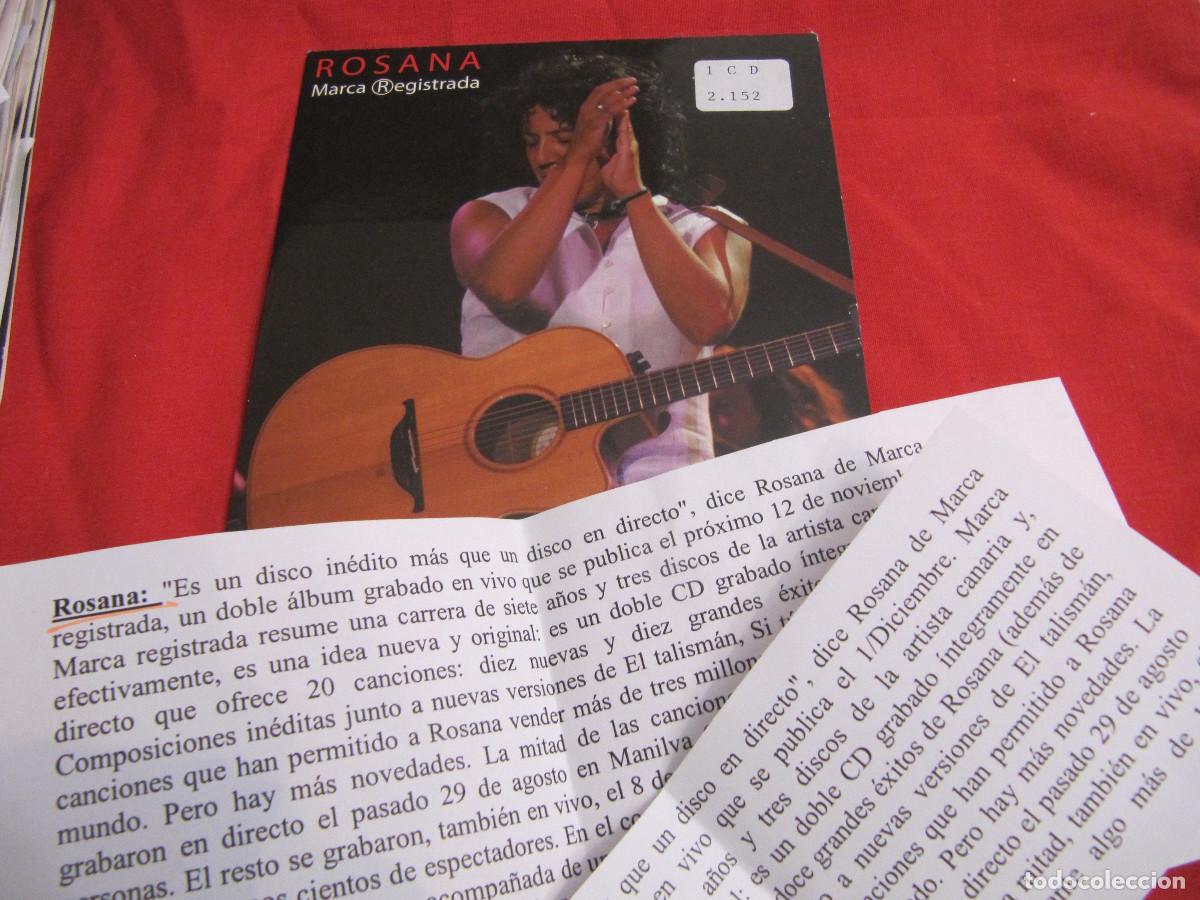 CDs de m&uacute;sica: ROSANA - MARCA REGISTRADA - CD SINGLE CADENA 100 - Foto 1