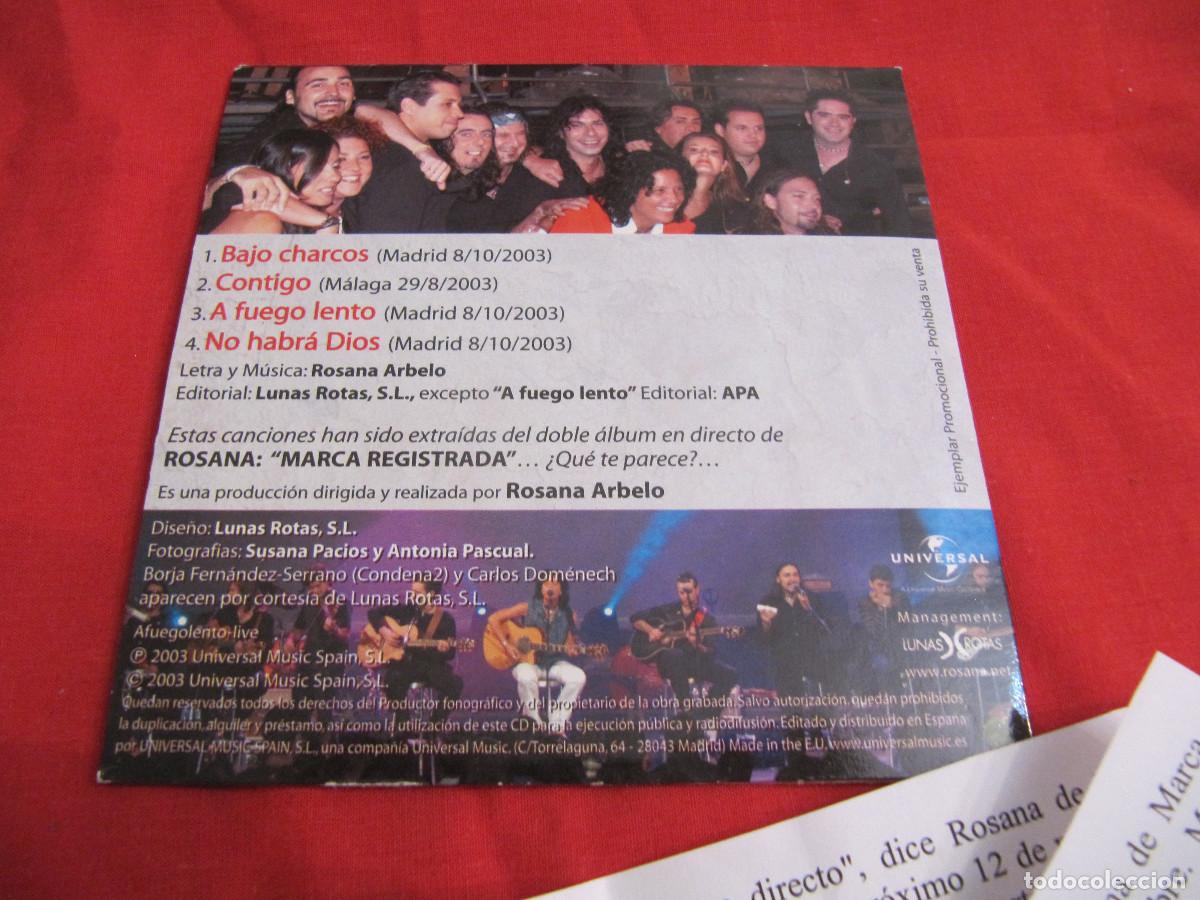 CDs de m&uacute;sica: ROSANA - MARCA REGISTRADA - CD SINGLE CADENA 100 - Foto 2