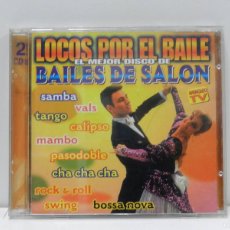 CDs de Música: DISCO 2 X CD. LOCOS POR EL BAILE - EL MEJOR DISCO DE BAILES DE SALÓN. COMPACT DISC.