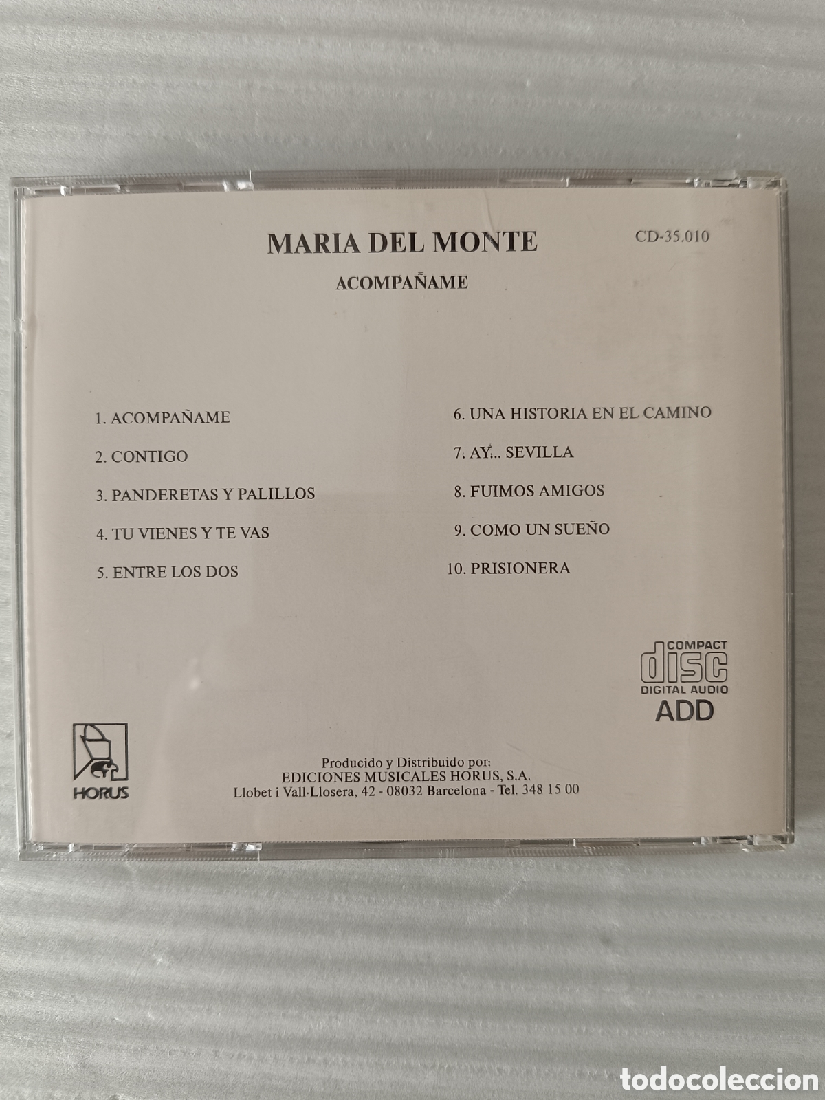 CDs de m&uacute;sica: Mar&iacute;a del Monte - Acomp&aacute;&ntilde;ame - Foto 2