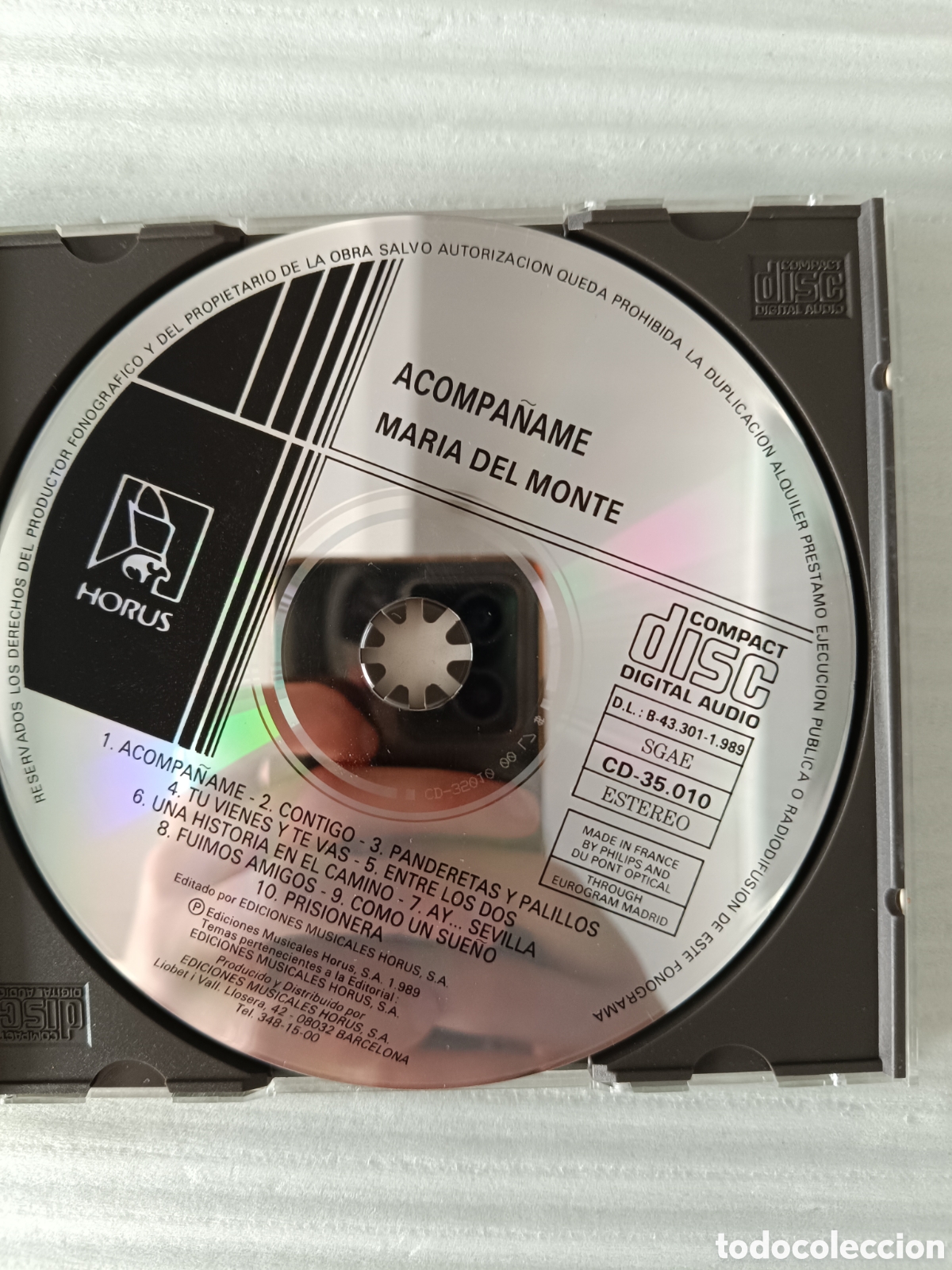 CDs de m&uacute;sica: Mar&iacute;a del Monte - Acomp&aacute;&ntilde;ame - Foto 3
