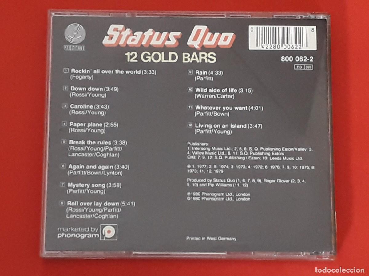 CDs de m&uacute;sica: STATUS QUO - 12 GOLD BARS - CD - Foto 2