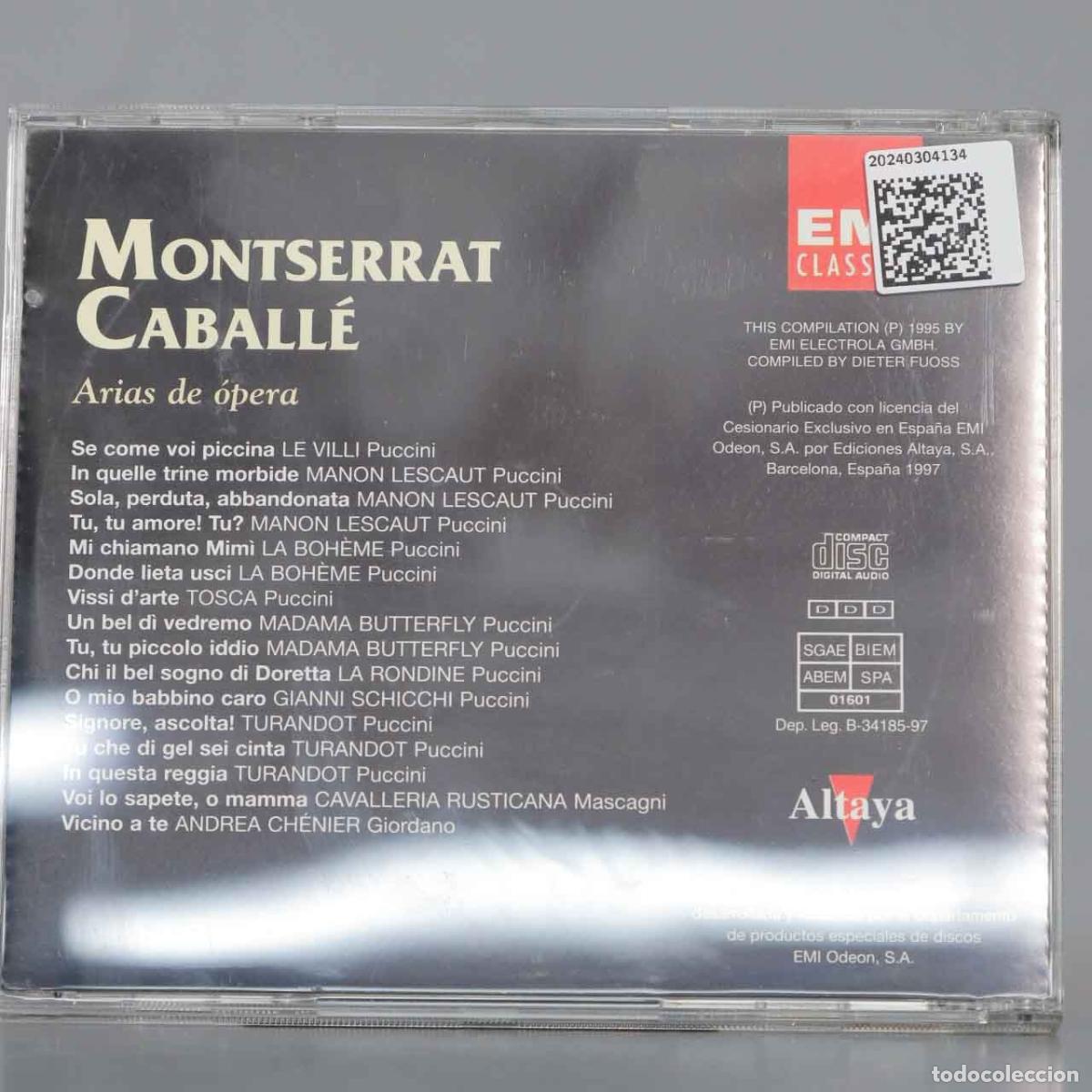 CDs de m&uacute;sica: CD. Montserrat Caball&eacute; &ndash; Arias De &Oacute;pera - Foto 2