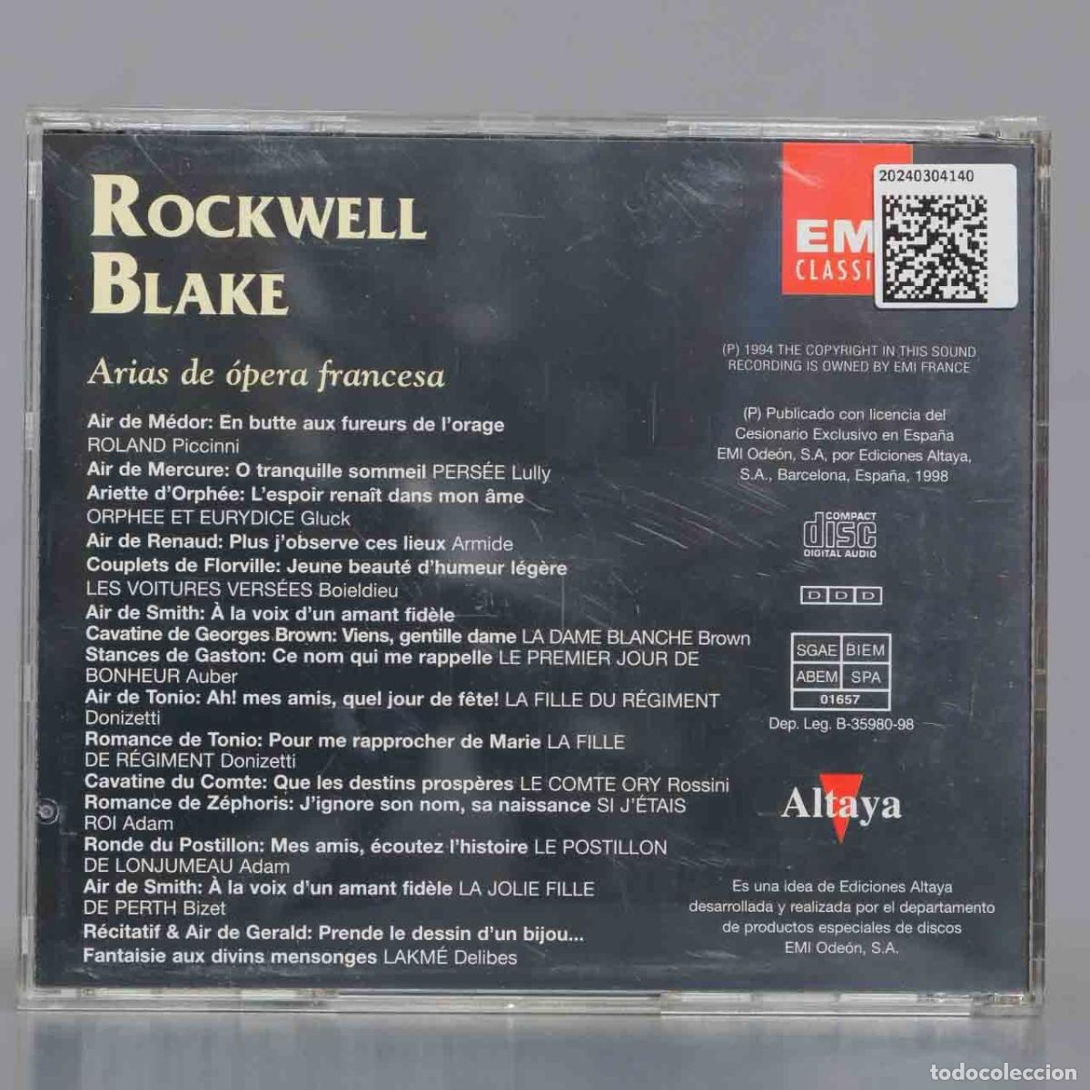 CDs de m&uacute;sica: CD. Rockwell Blake &ndash; Arias De &Oacute;pera Francesa - Foto 2