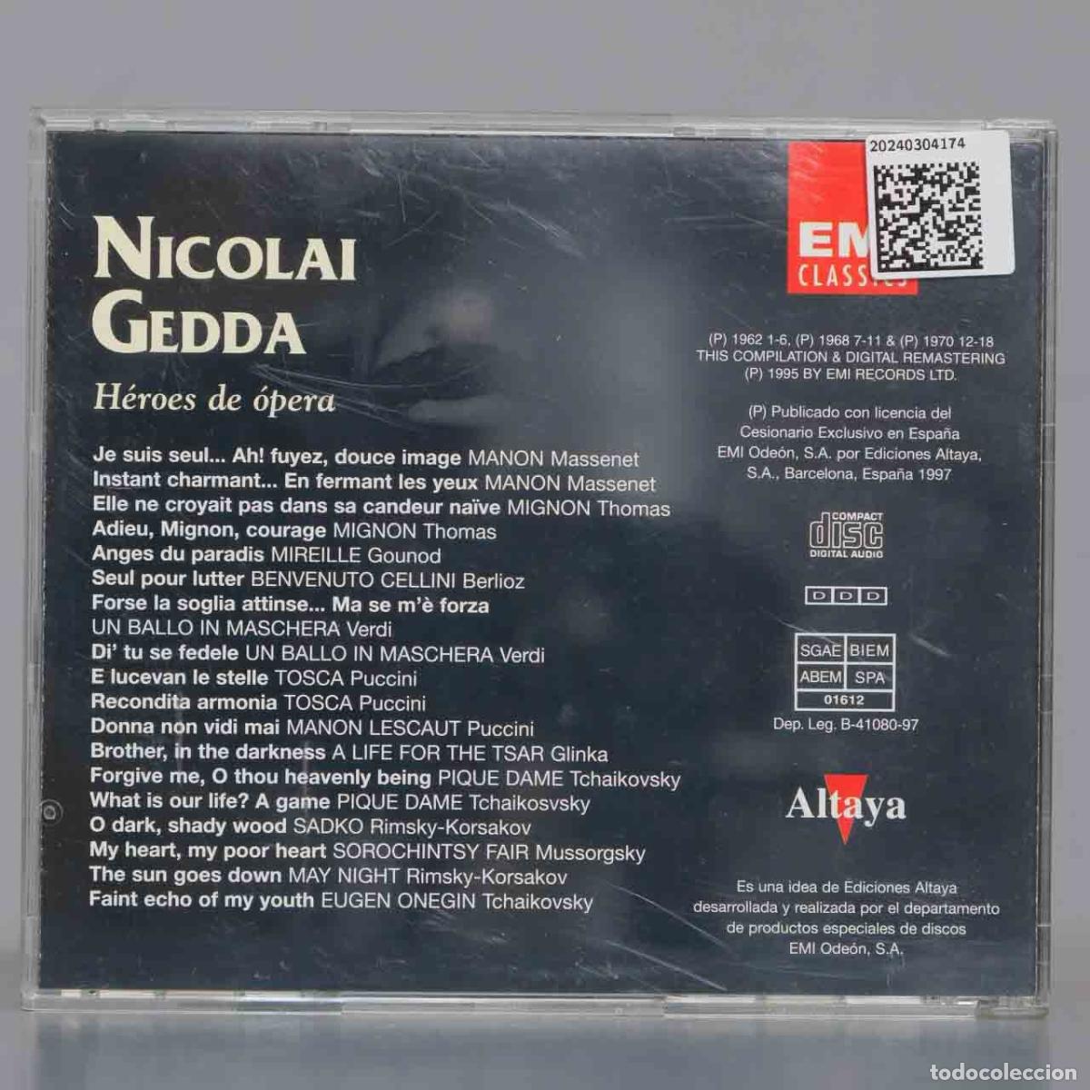 CDs de m&uacute;sica: CD. GEDDA. HEROES DE OPERA - Foto 2