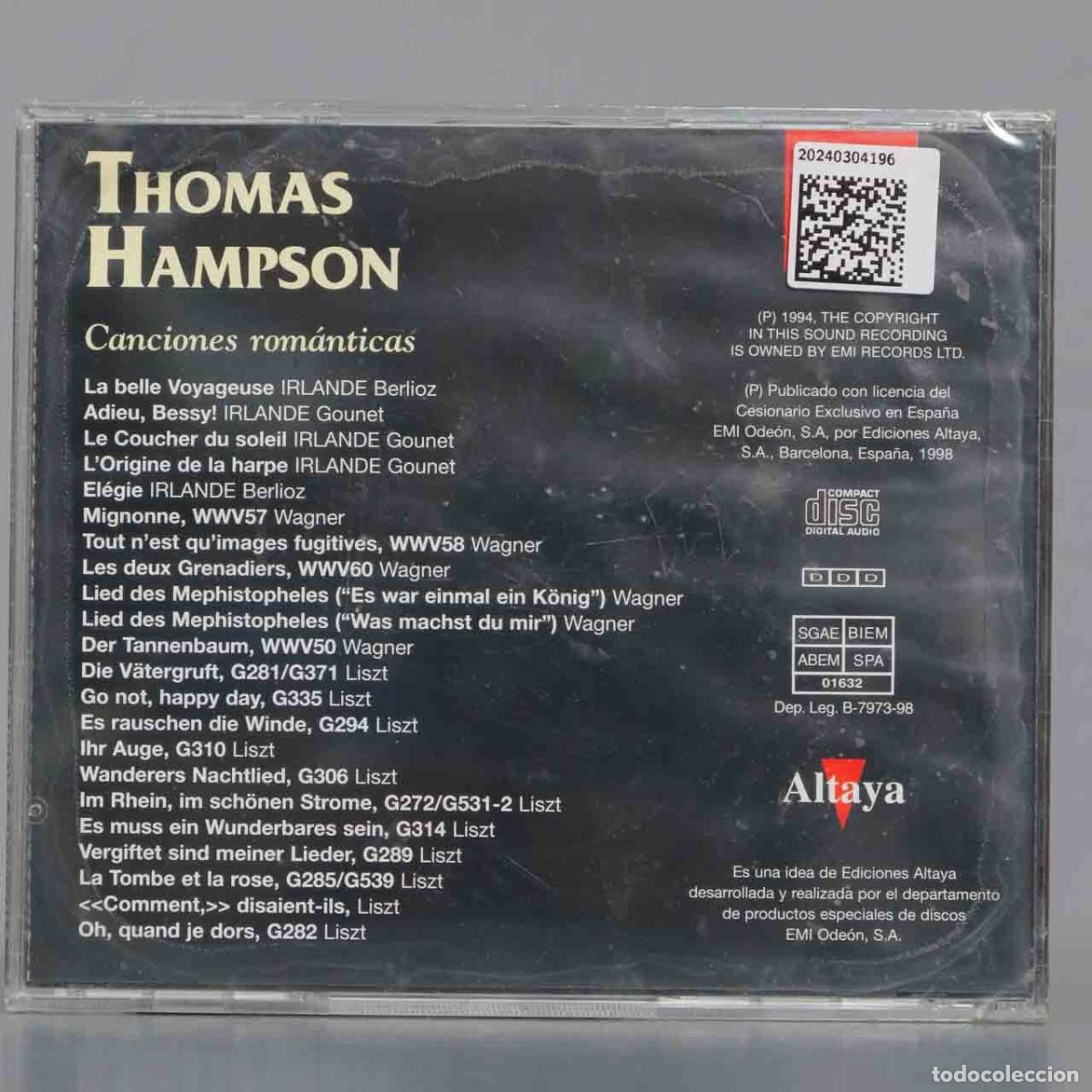 CDs de m&uacute;sica: CD. HAMPSON. CANCIONES ROMANTICAS. PRECINTADO - Foto 2
