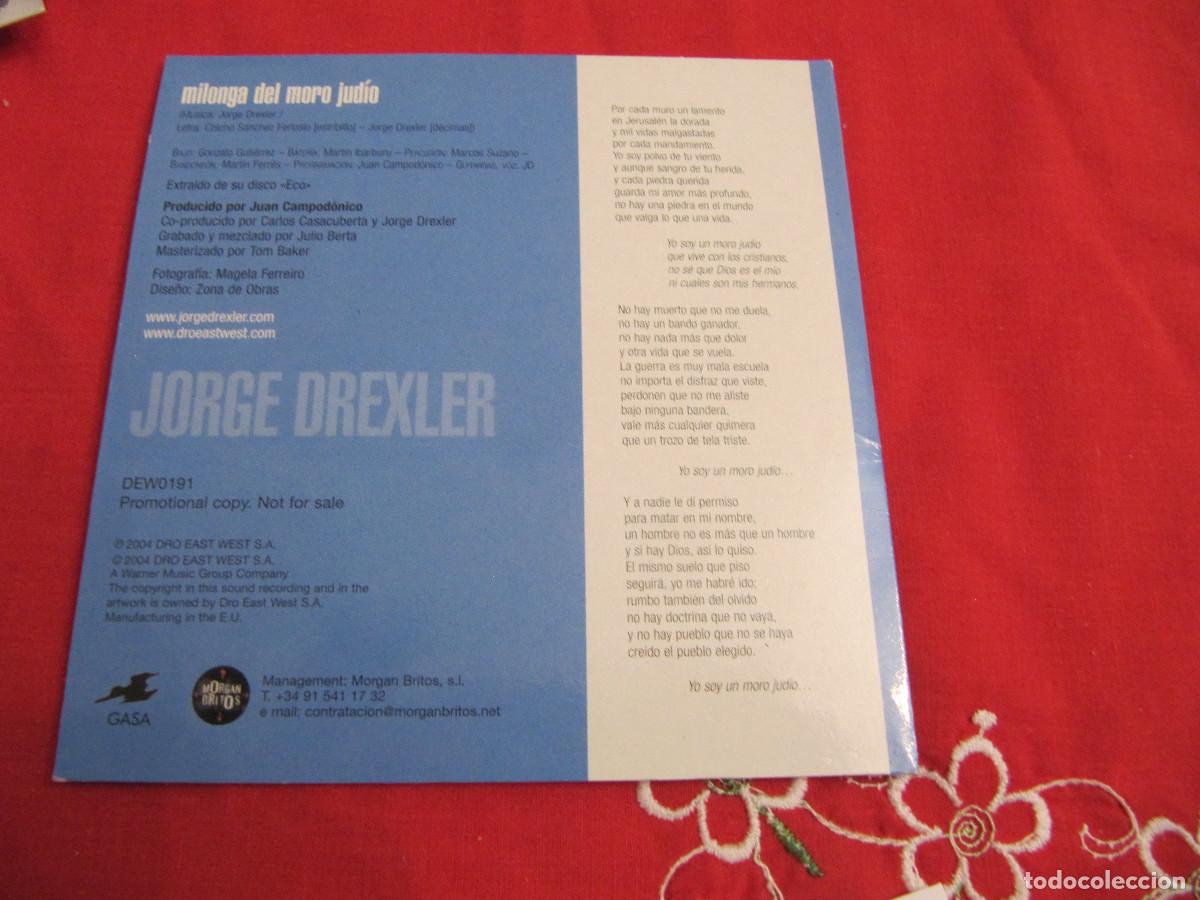 CDs de m&uacute;sica: Jorge Drexler &ndash; Milonga Del Moro Judio CD SINGLE CADENA 100 - Foto 2