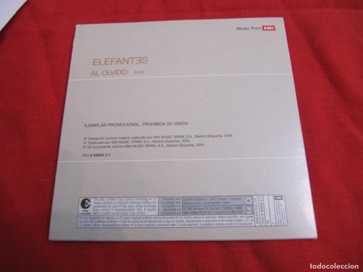 CDs de m&uacute;sica: ELEFANTES AL OLVIDO CD SINGLE - Foto 2