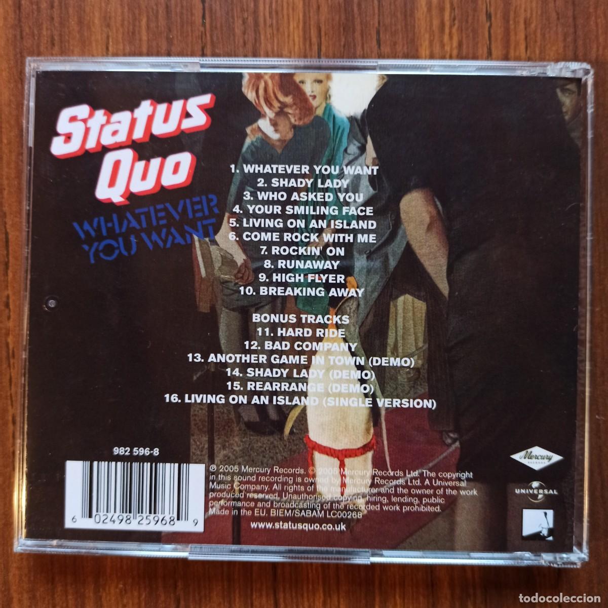 CDs de m&uacute;sica: CD Status Quo &ndash; Whatever You Want - Foto 2