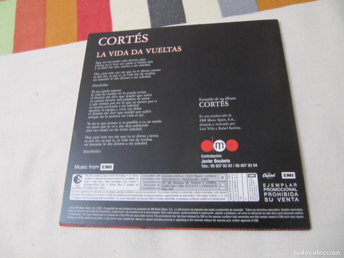 CDs de m&uacute;sica: CORTES LA VIDA DA VUELTAS CD SINGLE - Foto 2