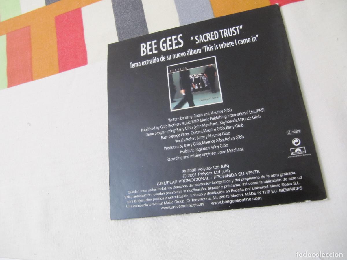 CDs de m&uacute;sica: Bee Gees &lrm;&ndash; Sacred Trust CD SINGLE CADENA 100 - Foto 2