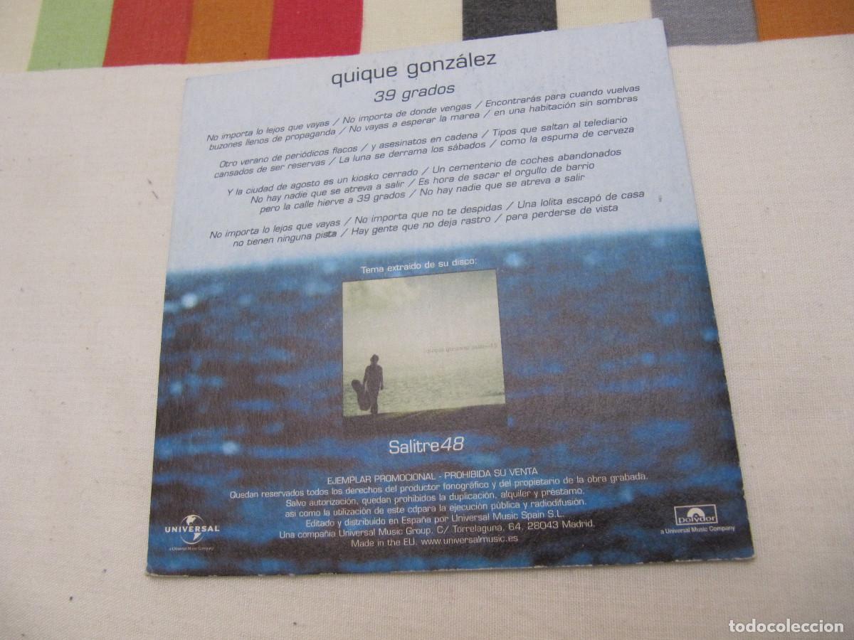 CDs de m&uacute;sica: Quique Gonz&aacute;lez &ndash; 39 Grados - Foto 2