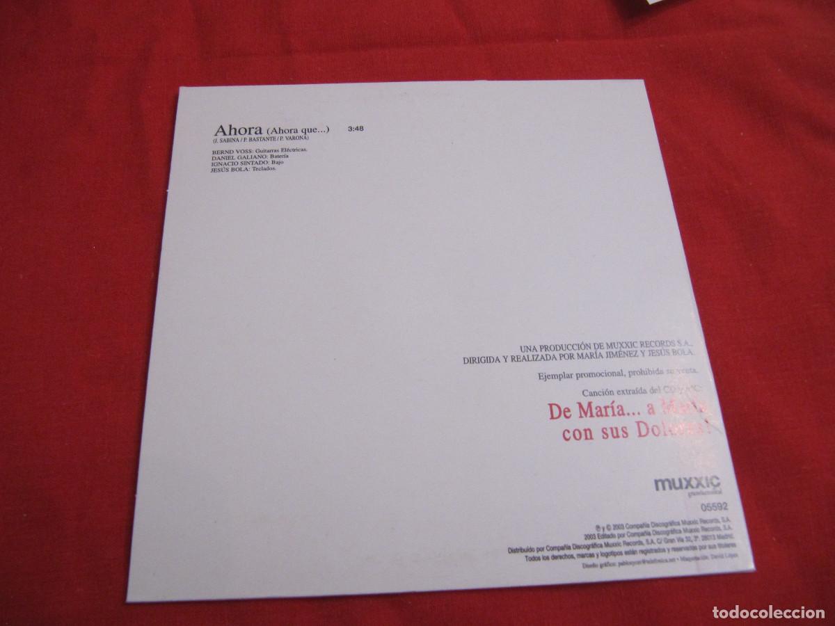 CDs de m&uacute;sica: Mar&iacute;a Jim&eacute;nez &ndash; Ahora - Foto 2