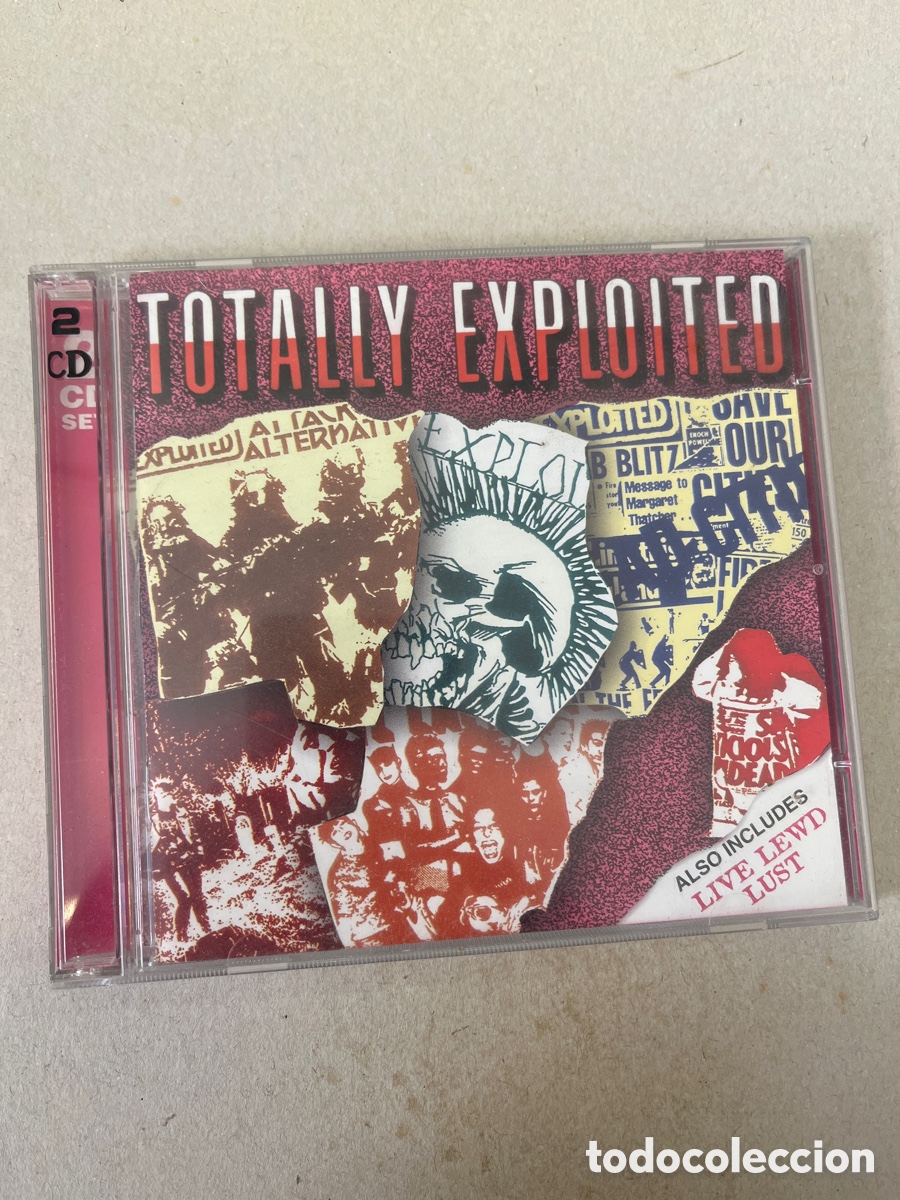 CDs de m&uacute;sica: THE EXPLOITED: TOTALLY EXPLOITED (2 CDS) Also INCLUdes EL LIVE Lewd Lust. - Foto 1