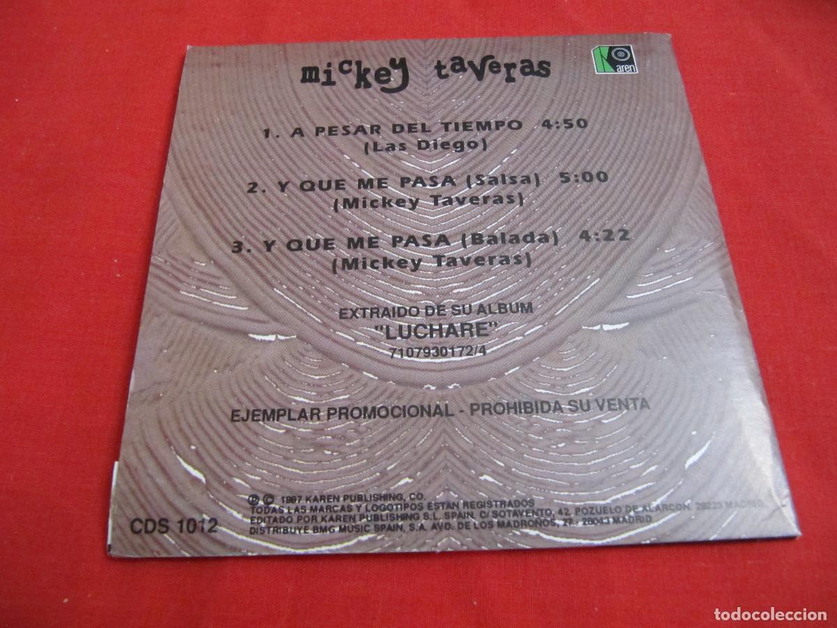 CDs de m&uacute;sica: MICKEY TAVERAS A PESAR DEL TIEMPO CD SINGLE - Foto 2