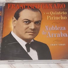 CDs de Música: FRANCISCO CANARO Y SU QUITETO / NOBLEZA DE ARRABAL / CD-BANDONEON-1997 / 20 TEMAS / IMPECABLE