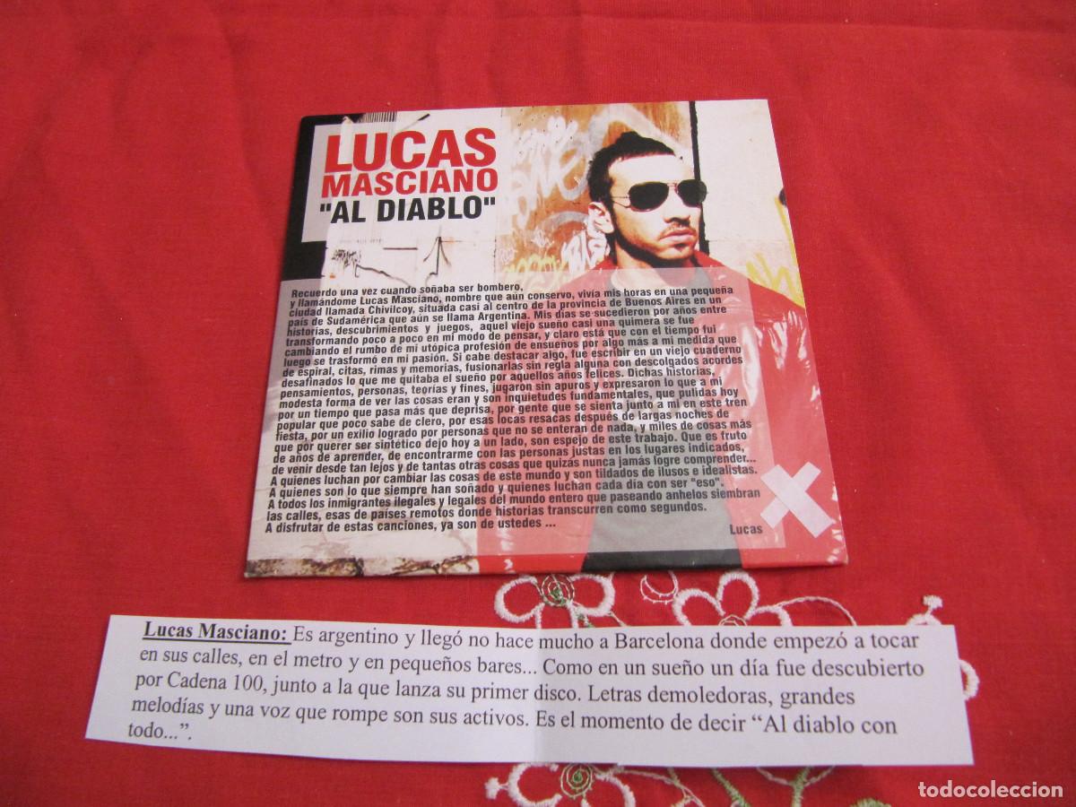 CDs de m&uacute;sica: CD SINGLE CADENA 100. LUCAS MASCIANO. AL DIABLO - Foto 1
