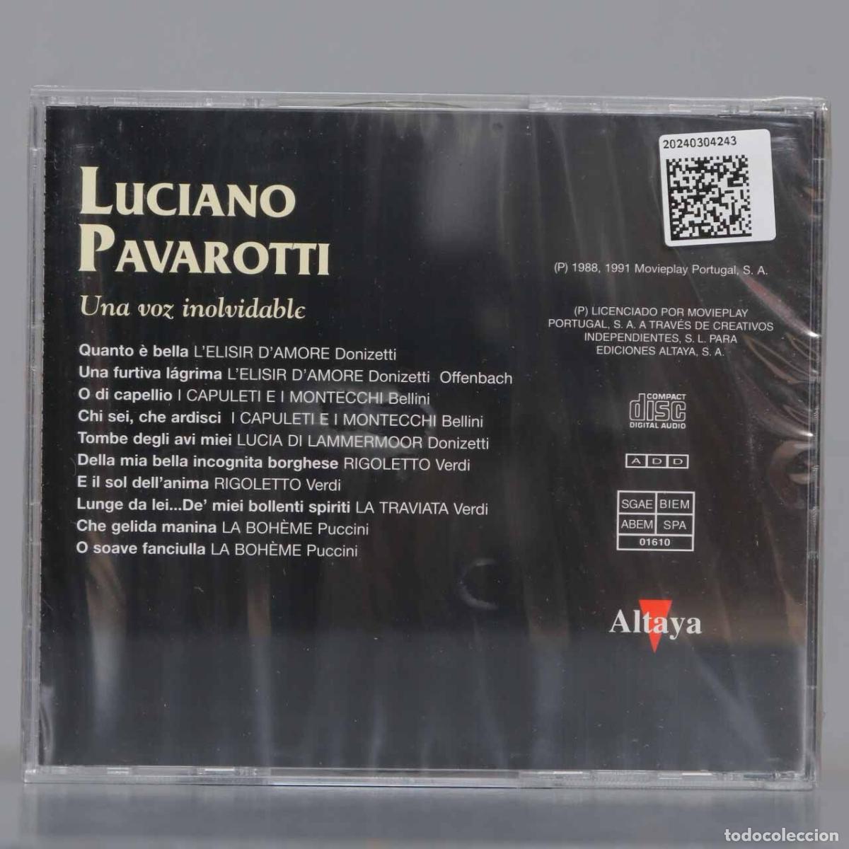 CDs de m&uacute;sica: CD. PAVAROTTI. UNA VOZ INOLVIDABLE. PRECINTADO - Foto 2