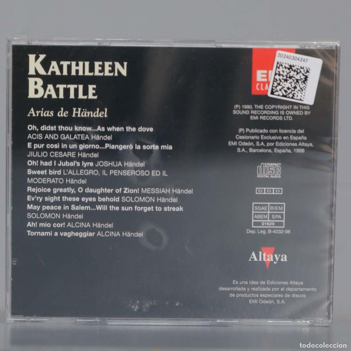 CDs de m&uacute;sica: CD. BATTLE. ARIAS DE HANDEL. PRECINTADO - Foto 2