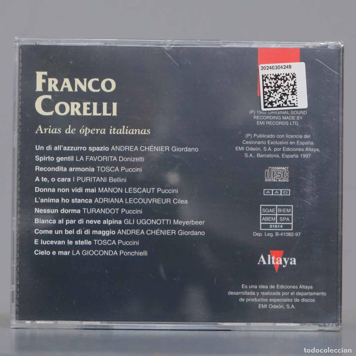 CDs de m&uacute;sica: CD. CORELLI. ARIAS DE OPERA ITALIANAS. PRECINTADO - Foto 2