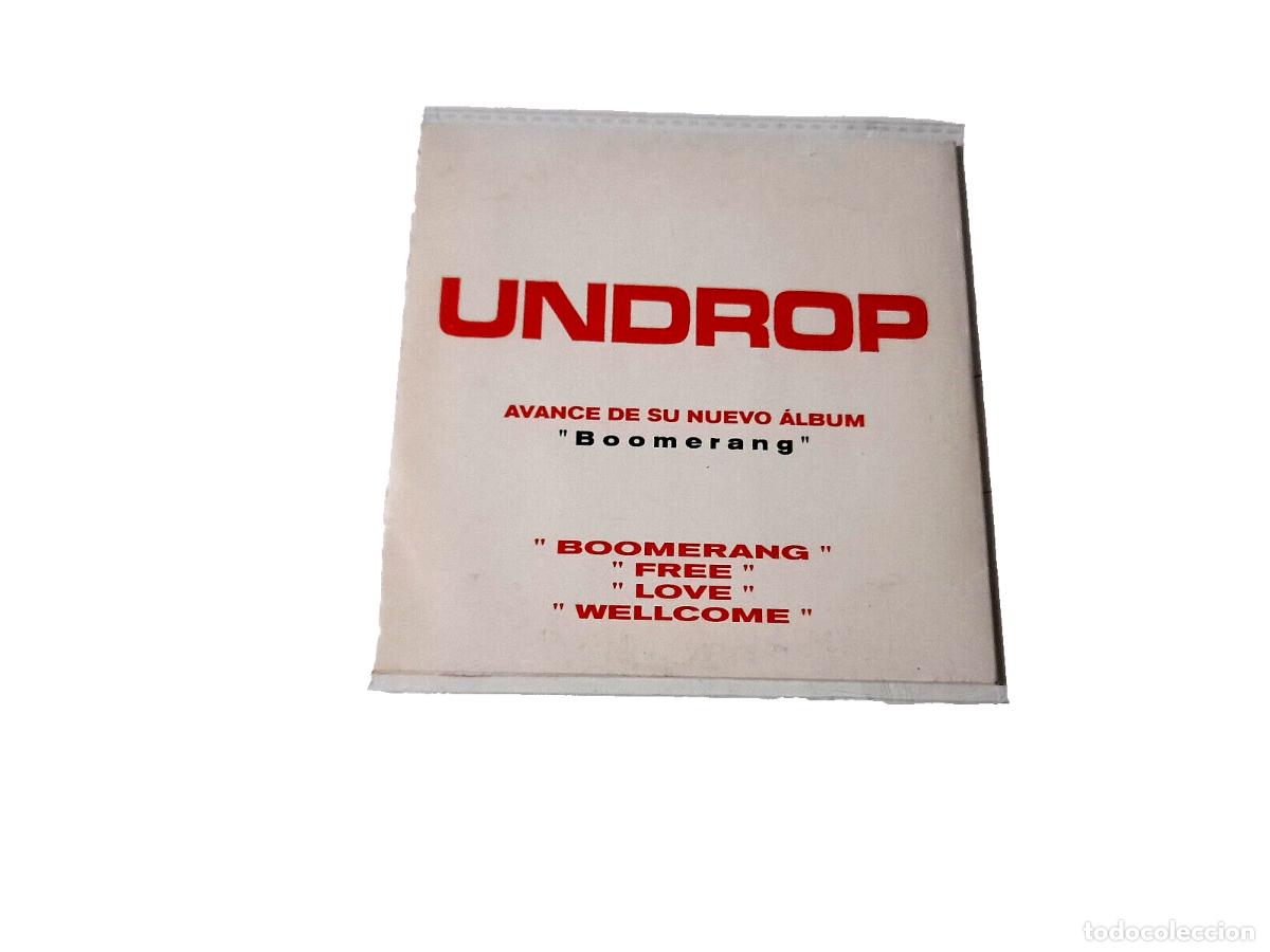 CDs de m&uacute;sica: UNDROP &rdquo;BOOMERANG&rdquo; CD SINGLE 4 TRACKS - Foto 1