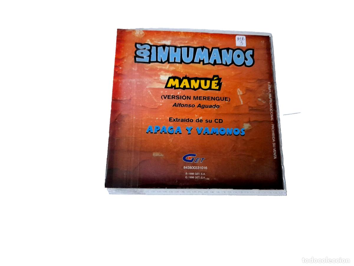 CDs de m&uacute;sica: LOS INHUMANOS &rdquo;MANUE&rdquo; CD SINGLE 1 TRACKS - Foto 2