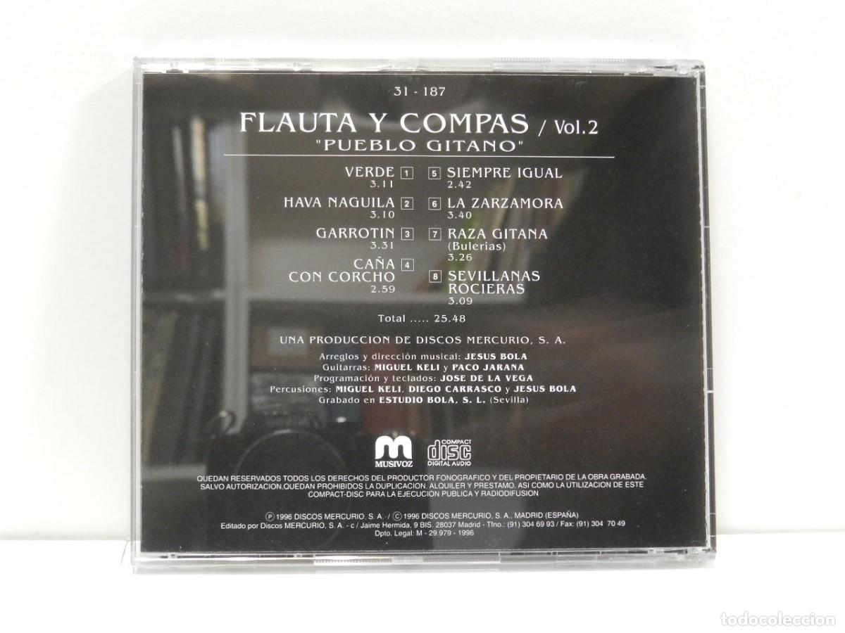 CDs de m&uacute;sica: DISCO CD. Pueblo Gitano &ndash; Flauta Y Compas, Vol. 2. COMPACT DISC. - Foto 2
