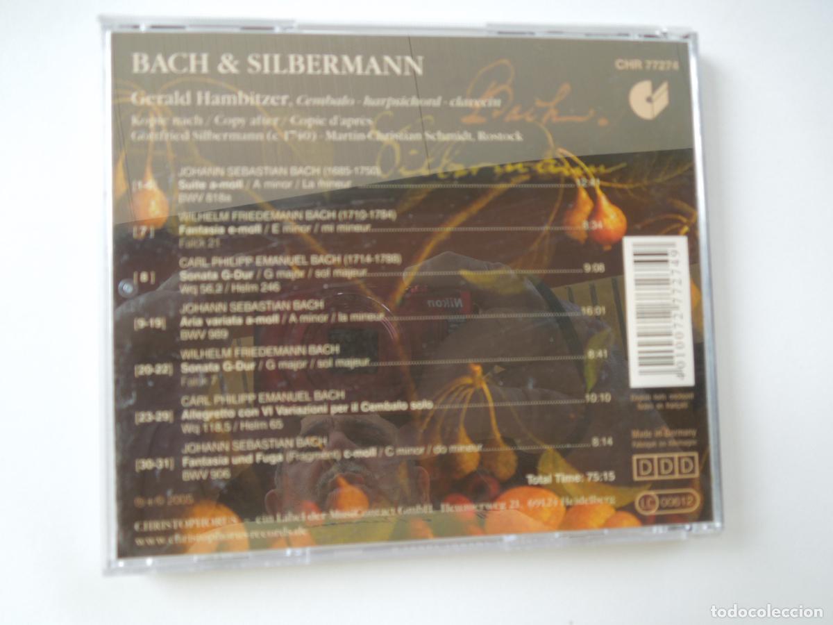 CDs de m&uacute;sica: BACH &SILBERMANN - GERALD HAMBITZER - CEMBALO - CD - Foto 3