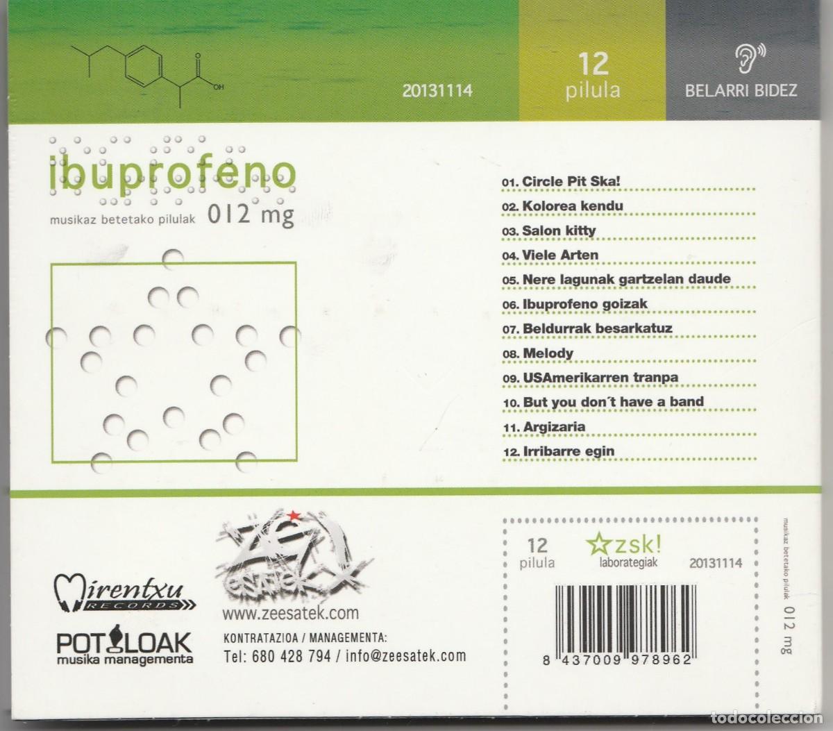 CDs de m&uacute;sica: CD ZE ESATEK! - IBUPROFENO - DIGIPACK - Foto 2
