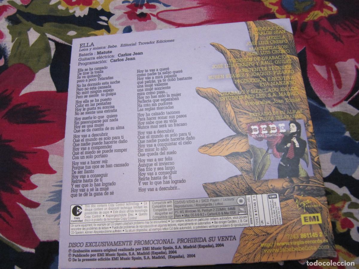 CDs de m&uacute;sica: BEBE Ella CD SINGLE PROMOCIONAL CADENA 100 - Foto 2