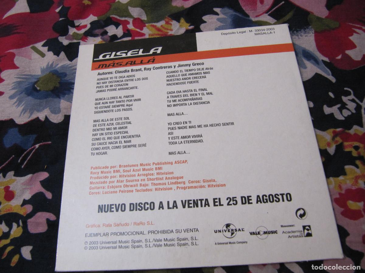 CDs de m&uacute;sica: GISELA - MAS ALLA (CD SINGLE) - Foto 2