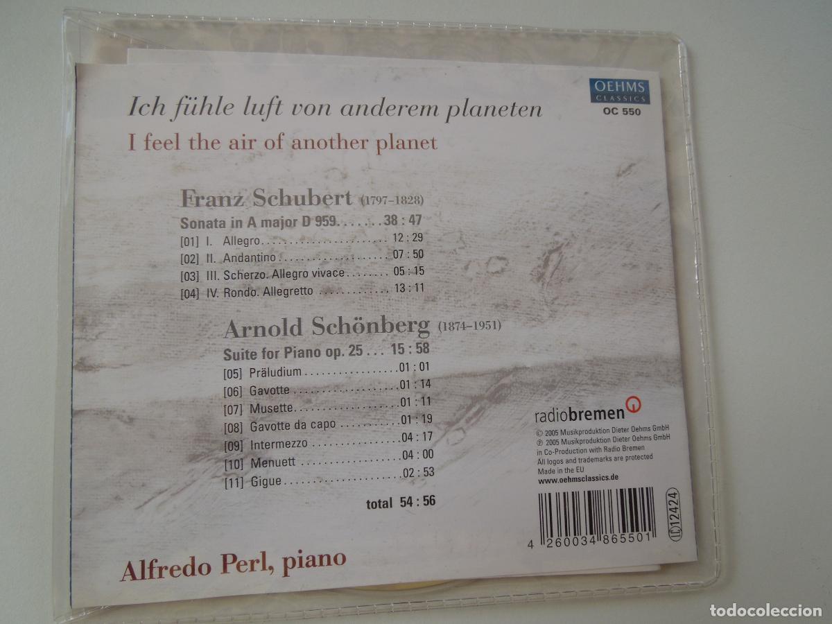 CDs de m&uacute;sica: SCHUBERT -CH&Ouml;NBERG - ALFREDO PERL , PIANO - CD - Foto 2