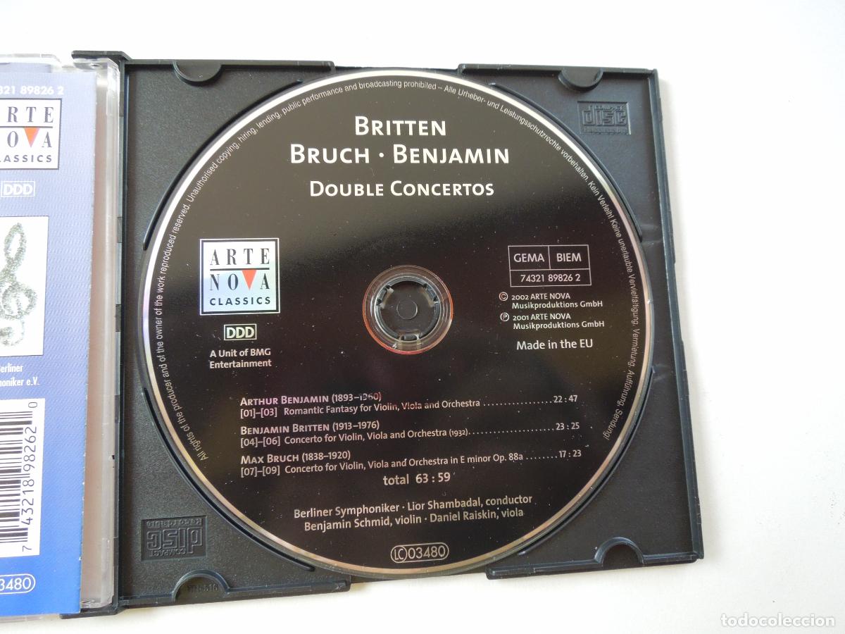 CDs de m&uacute;sica: BRITTEN , BRUCH, BENJAMIN - DOUBLE CONCERTOS - CD - Foto 2