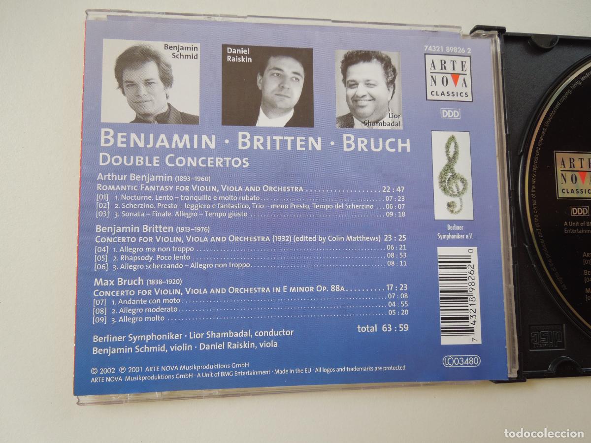 CDs de m&uacute;sica: BRITTEN , BRUCH, BENJAMIN - DOUBLE CONCERTOS - CD - Foto 3