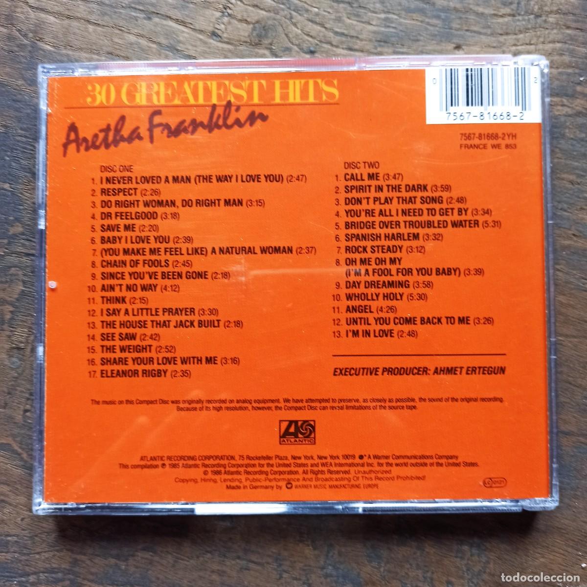 CDs de m&uacute;sica: CD Aretha Franklin &ndash; 30 Greatest Hits - Foto 2