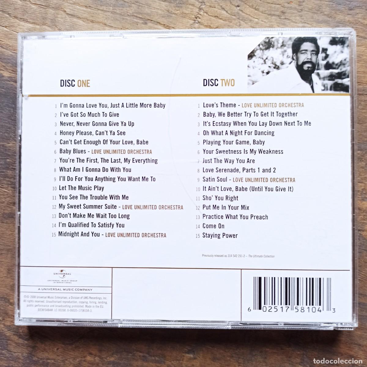 CDs de m&uacute;sica: CD Barry White &ndash; Gold - Foto 2