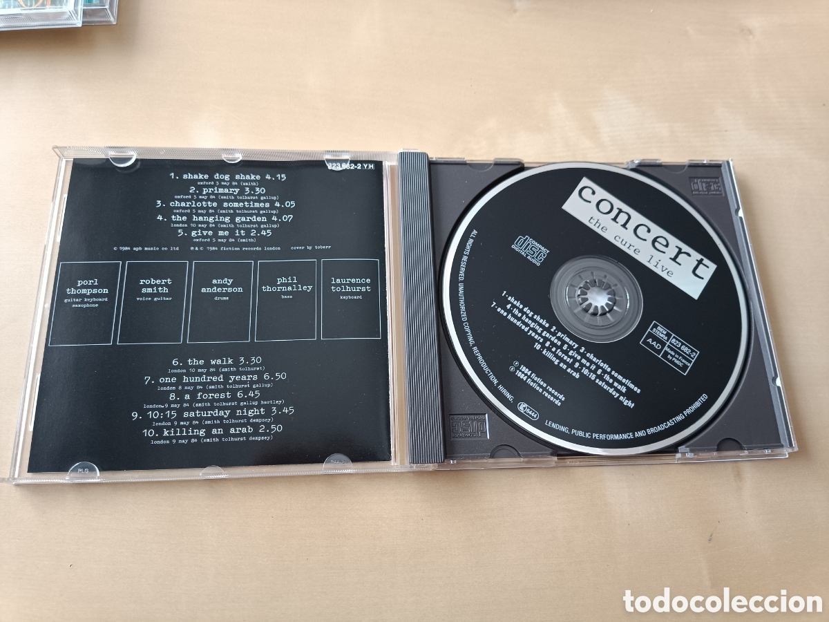 CDs de m&uacute;sica: CD CONCERT THE CURE LIVE - Foto 3