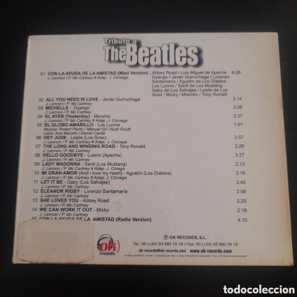 CDs de m&uacute;sica: Tributo A The Beatles CD. Los Diablos, Dyango, Mustangs, Sirex... - Foto 2