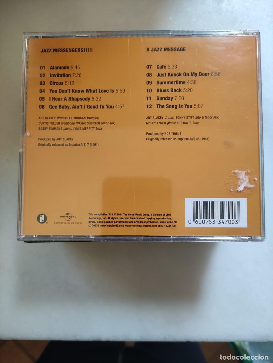 CDs de m&uacute;sica: ART BLAKEY: JAZZ MESSENGERS!!!/ JAZZ MESSAGE. IMPULSE! - Foto 2