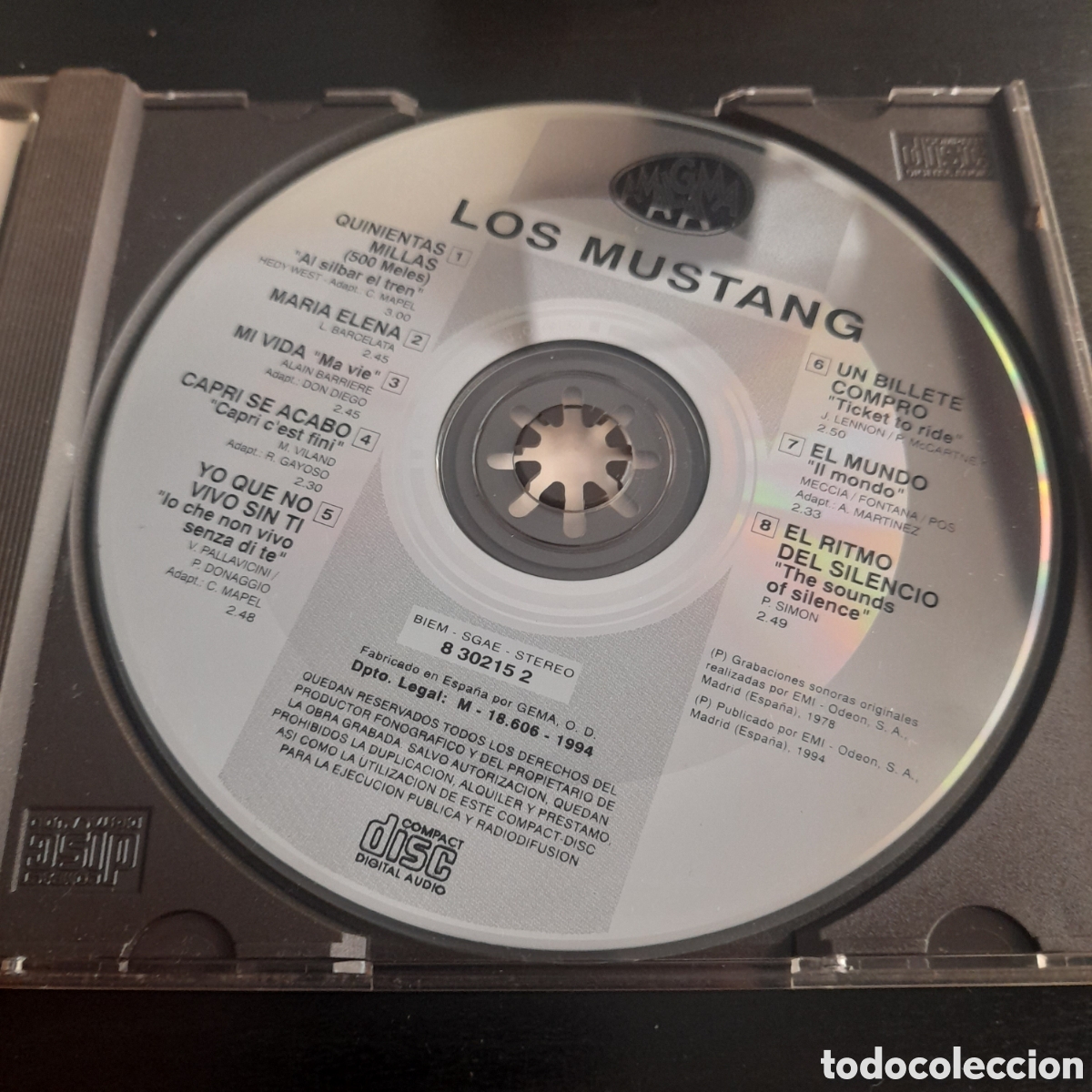 CDs de m&uacute;sica: Los Mustang &ndash; Grandes &Eacute;xitos. CD 1994 Espa&ntilde;a - Foto 2