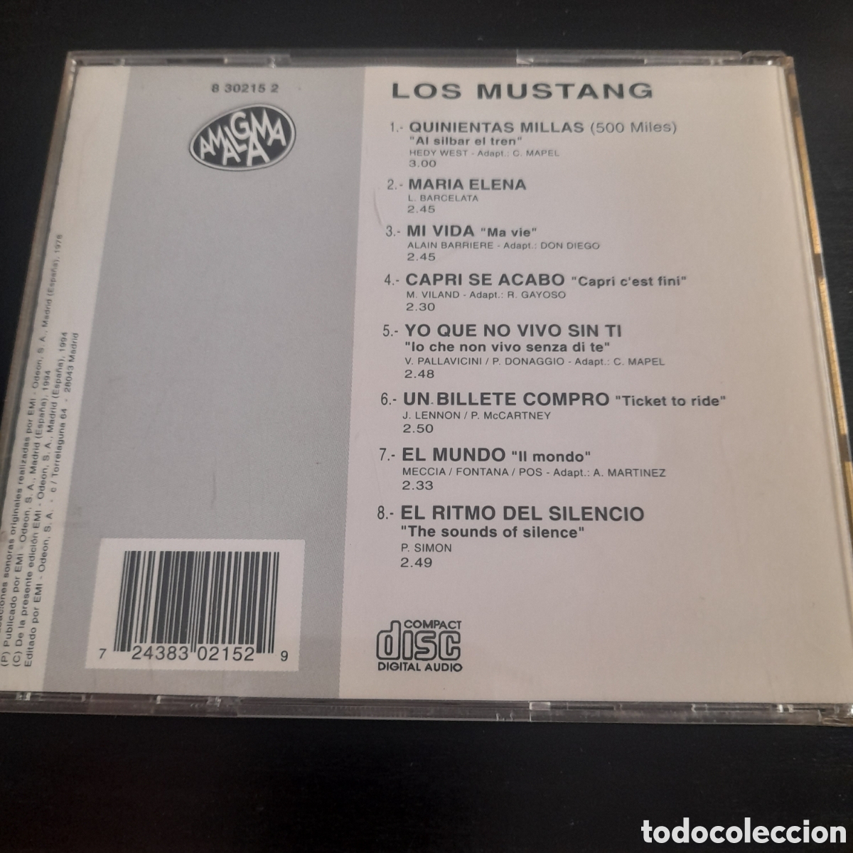CDs de m&uacute;sica: Los Mustang &ndash; Grandes &Eacute;xitos. CD 1994 Espa&ntilde;a - Foto 4