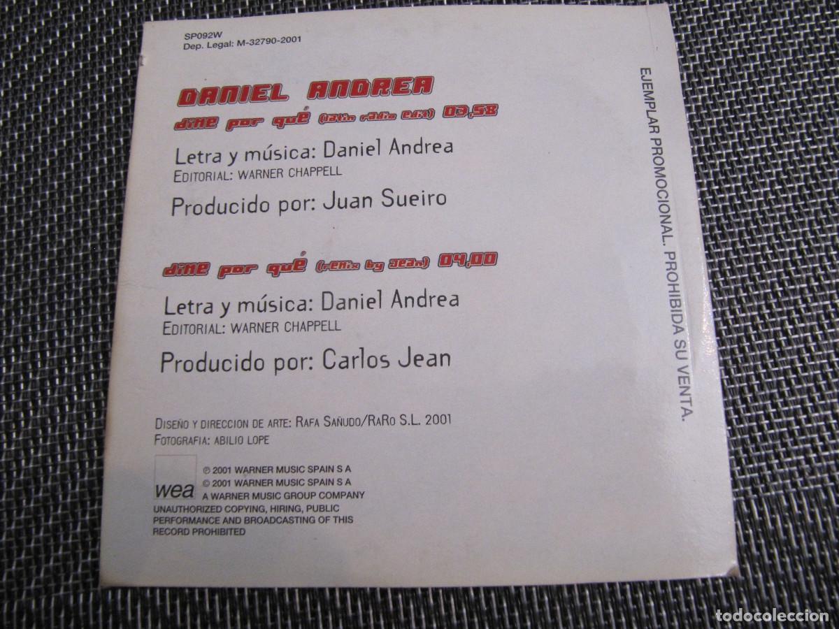 CDs de m&uacute;sica: Daniel Andrea &ndash; Dime Por Qu&eacute; - Remixes - Foto 4