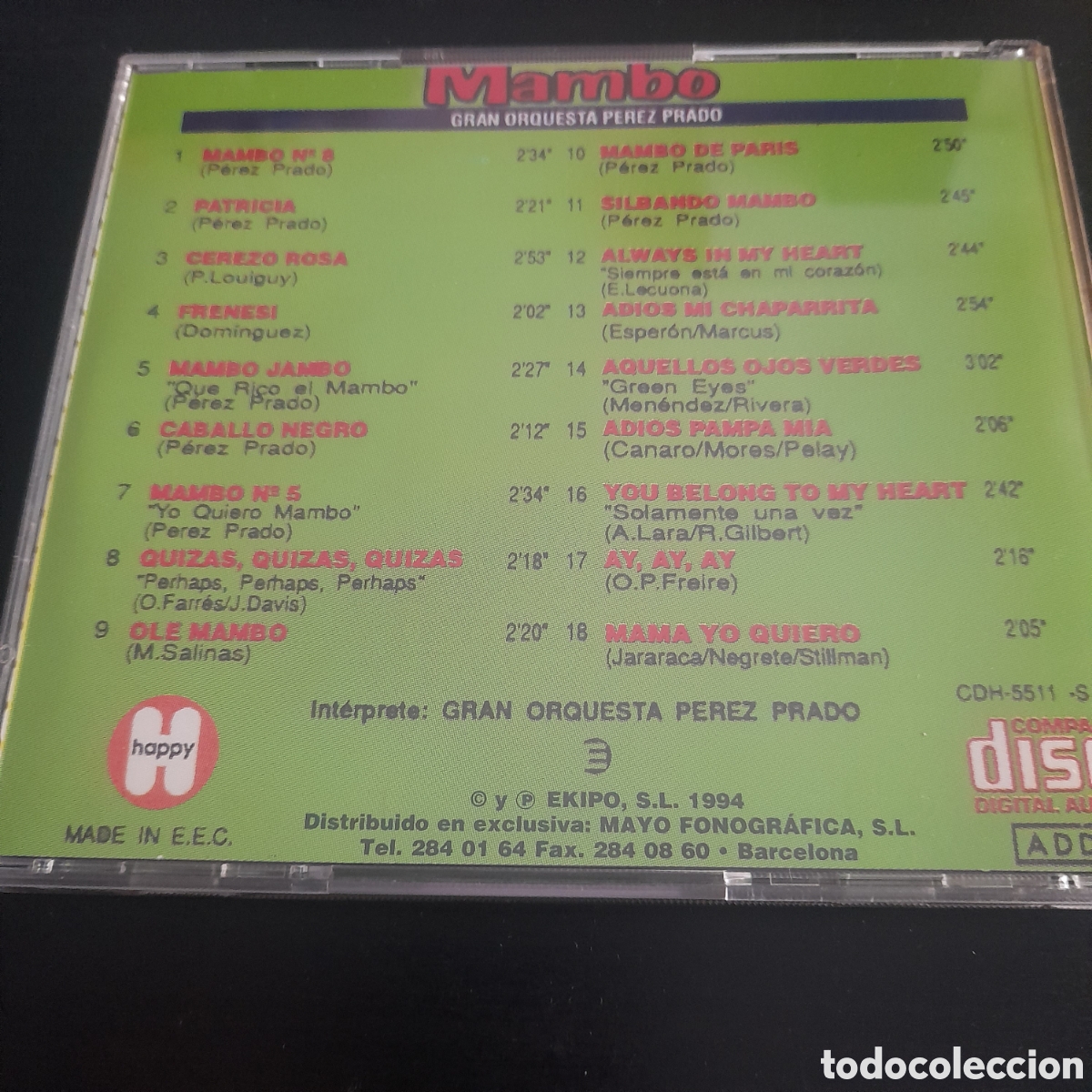 CDs de m&uacute;sica: mambo gran orquesta perez prado CD - Foto 4
