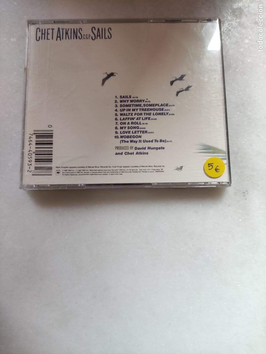 CDs de m&uacute;sica: CHET ATKINS C.G.P. SAILS - Foto 2