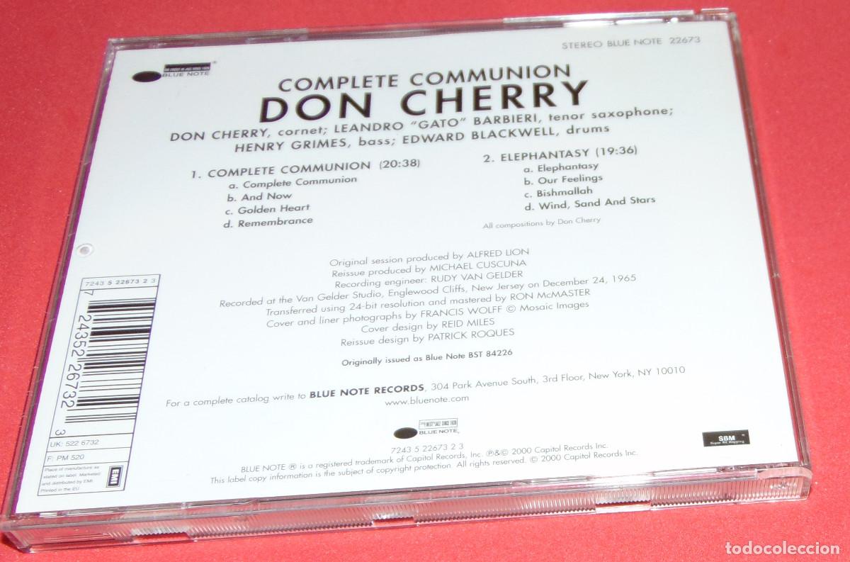 CDs de m&uacute;sica: DON CHERRY - COMPLETE COMMUNION - CD ALBUM - REMASTERED - BLUE NOTE - 2000 - Foto 2