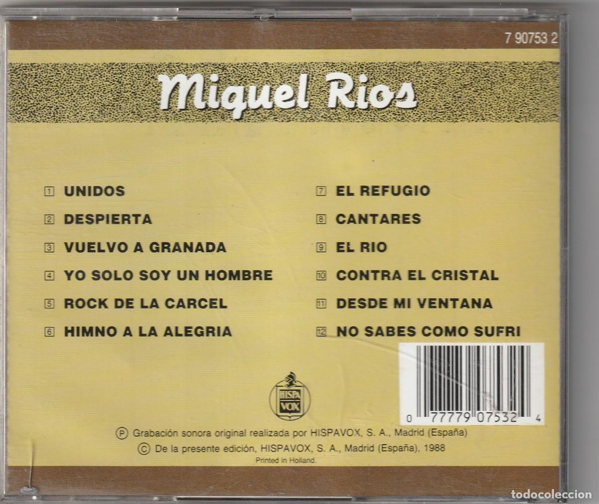 CDs de m&uacute;sica: MIGUEL RIOS - GRANDES EXITOS (CD HISPAVOX 1988) - Foto 2