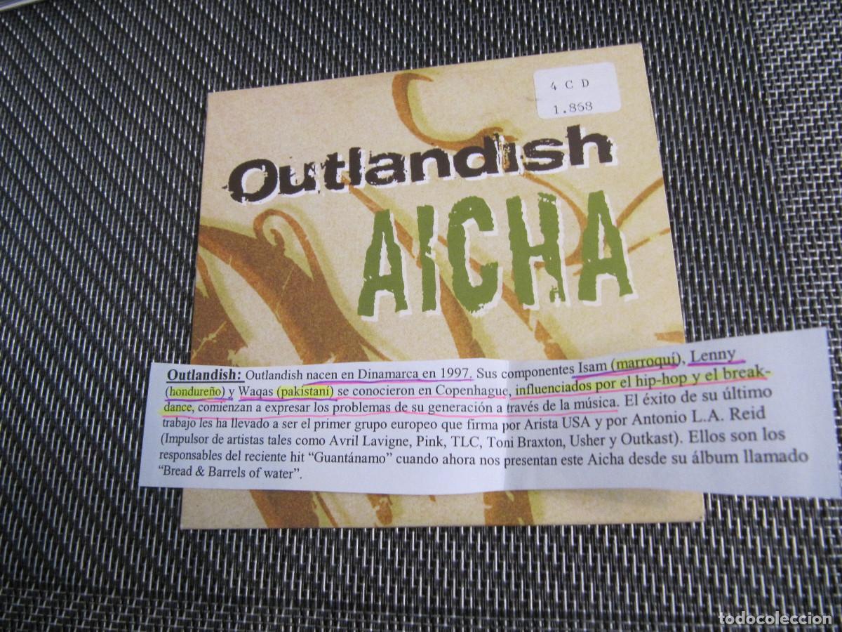CDs de m&uacute;sica: OUTLANDISH - AICHA CD SINGLE CADENA 100 - Foto 1